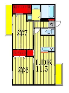 ディアコート船橋【3階】の間取り