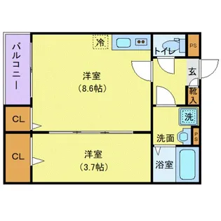 ジーメゾン豊春【1階】の間取り