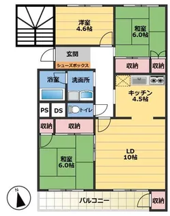 夏見台オークホームズ【5階】の間取り