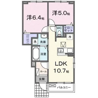 アドラブールE【1階】の間取り