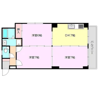 新大阪末広第一ハイツ【3階】の間取り