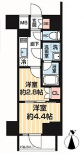 ARCOBALENO MINAMISENJU【6階】の間取り