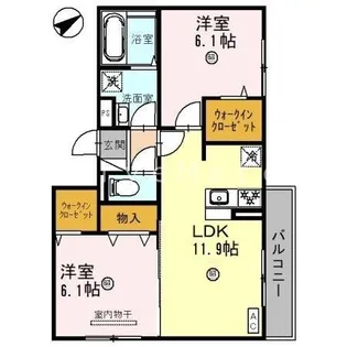 デーヴァ林崎【2階】の間取り