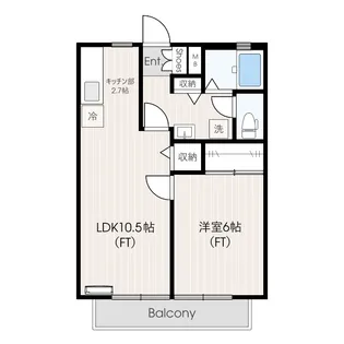 エステート中村A棟【2階】の間取り