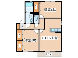 サンモ-ル町田I【1階】の間取り