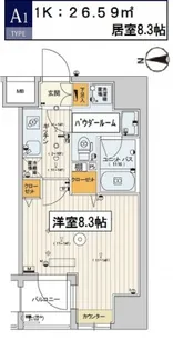 スカイコート江東住吉【10階】の間取り