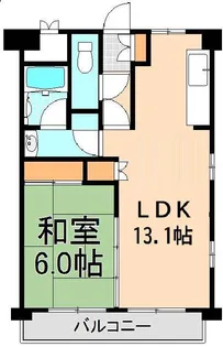 プラザホワイトA【5階】の間取り