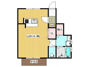 メゾン朝霧【1階】の間取り