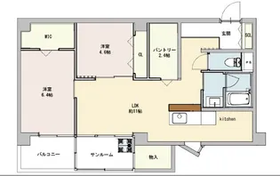 グランテラス駅南【1階】の間取り