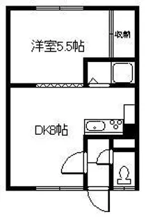 滝ハイツ【1階】の間取り