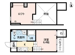 DOLCEVITA竹下【2階】の間取り