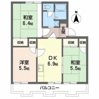 タウニーモイスンB棟【2階】の間取り