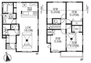 東京都世田谷区千歳台2【一戸建】の間取り