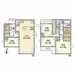 東京都国分寺市西町5【一戸建】の間取り