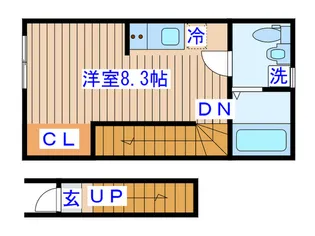 スカイコート小松島A【2階】の間取り