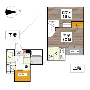 ADC京町Raco【1階】の間取り