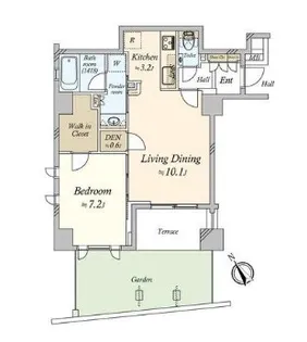 プレミスト不動前【1階】の間取り