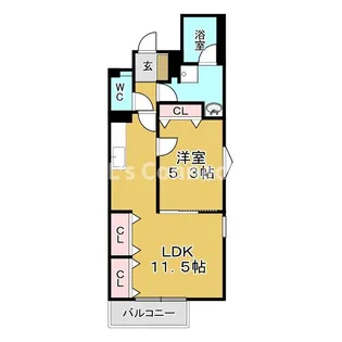 パティオ市名坂【1階】の間取り