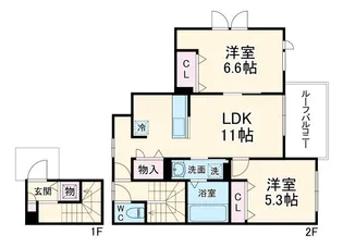 COLORS WING-B【2階】の間取り