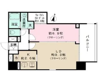 プリューム中野坂上【4階】の間取り