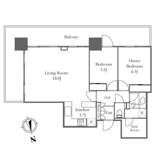 リエトコートアルクスタワー【10階】の間取り