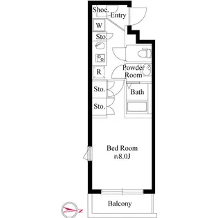 コンポジット戸越公園【2階】の間取り