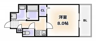 ブランパレス寺田町【1階】の間取り