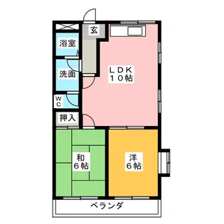 エステート旦島【3階】の間取り