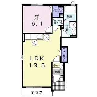 ヒルズ諸富II【1階】の間取り