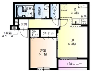 フジパレス月出町2番館【2階】の間取り