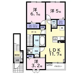 COCOTI BASE【2階】の間取り