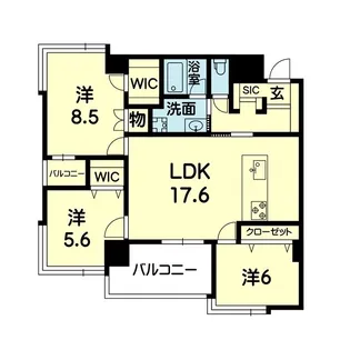 La・Casa【5階】の間取り
