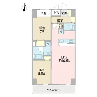ソレイユ蘇我【5階】の間取り