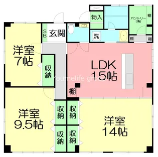 小沢ハイツ【1階】の間取り