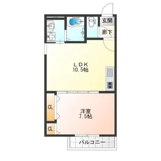 フジパレス住之江通II番館【2階】の間取り