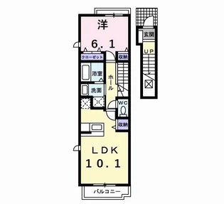 アルバニー浄水C【2階】の間取り