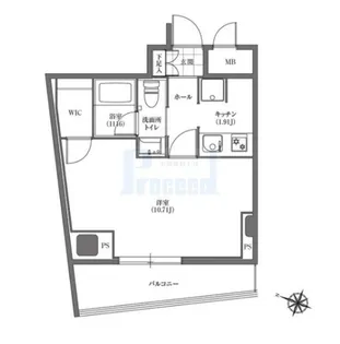 ヒューリック板橋【11階】の間取り