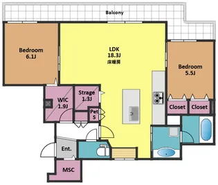 ASK中目黒【2階】の間取り