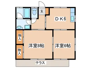 ひまわりコ-ポ【1階】の間取り