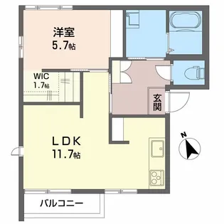 タウニィ鶴ヶ谷【2階】の間取り