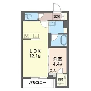 クレストタウン新都心【2階】の間取り