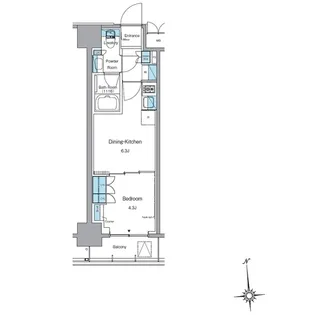 ルフォンプログレ上野稲荷町【6階】の間取り