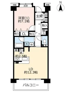 UR芦花公園【5階】の間取り