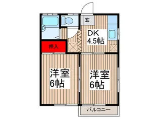 フジハイツ【2階】の間取り