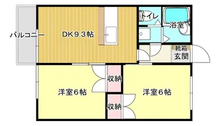 クオレ西郷B棟【2階】の間取り