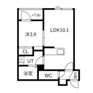 イー エフ千歳駅【2階】の間取り