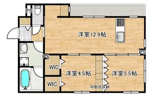 仮称)観音2丁目ヘーベルメゾン東棟【1階】の間取り