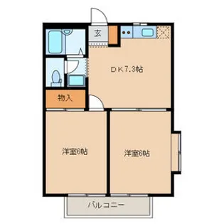 ベルグラン上野毛【2階】の間取り