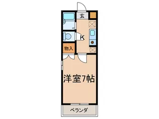 ハイツ100BANKAN III【1階】の間取り