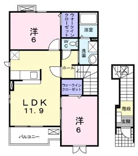 サンパティーク【2階】の間取り